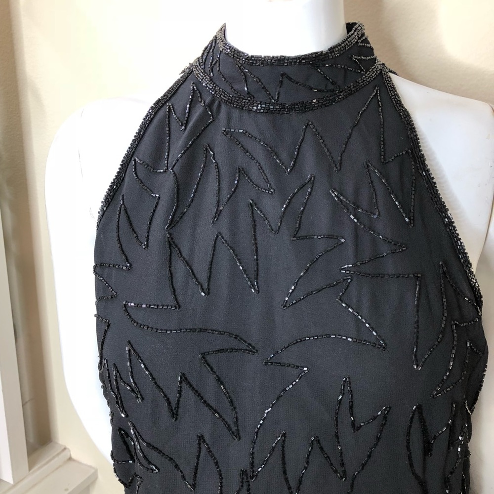 JMD New York Beaded Black Cocktail Dress